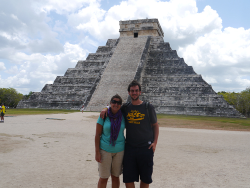 Ben and Tam infront of the Mayan Ruins