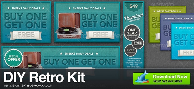 Retro Banner Set